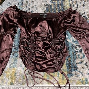 Xs Brown Blouse. Only wore once.